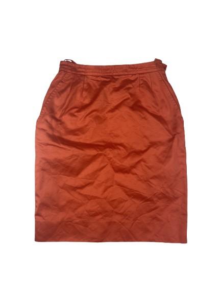 Yves Saint Laurent Rive Gauche pomarańczowa spódnica mini 90 s