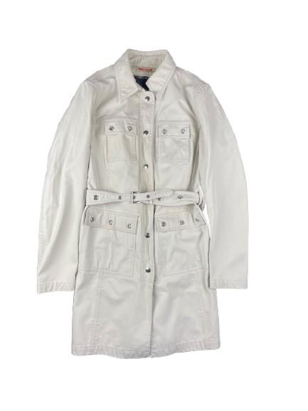 Prada damski płaszcz bawełniany kremowy vintage 90 s