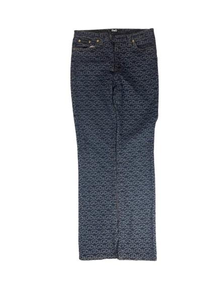 Vintage D&G Dolce & Gabbana Monogram Jeans 31 | All Over Logo Print Y2K